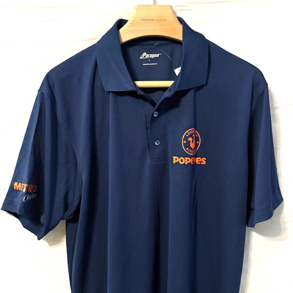 popeyes chicken polo Metro Chicken. Size Large.